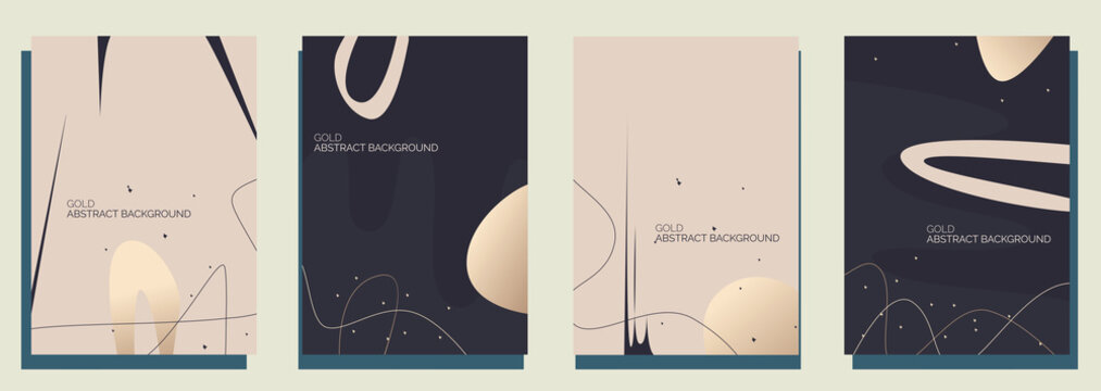 Elegant abstract trendy universal background templates. Minimalist aesthetic. Gold Banner Background