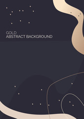 Elegant abstract trendy universal background templates. Minimalist aesthetic. Gold Banner Background