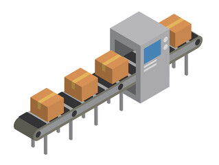 Fototapeta premium 配送 運搬 アイソメトリック 3D