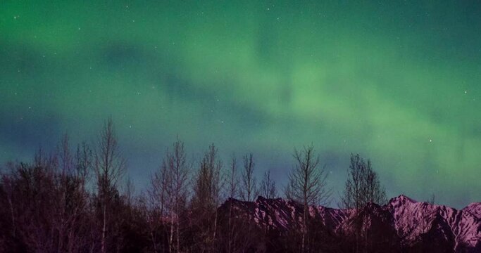 4K Aurora in remote central Alaska