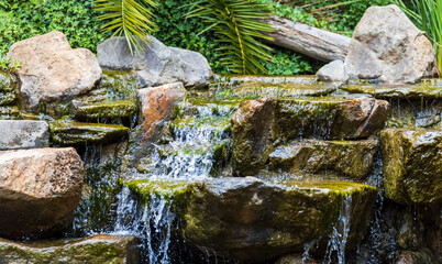 landscape with small waterfall