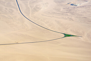Road that crosses a desert - egypt