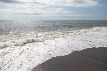 Wave on the seashore as a background.