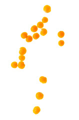 Lentils isolated on white background.