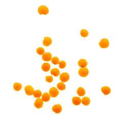 Lentils isolated on white background.