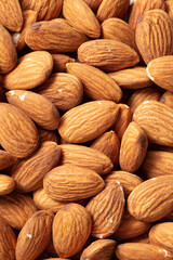 Close up of almond nuts as background.