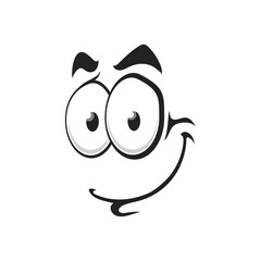 Emoticon in good mood isolated happy smiley emoji, profile view. Vector happy smiley with laughing mouth, emoticon emoji sticker, person chatbot in good mood. Laughing head, kind person expression