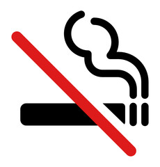 No Smoking Sign Symbol on white background.