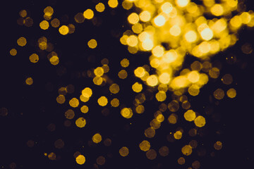 Abstract gold bokeh