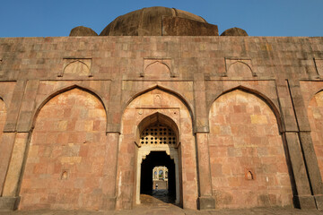 Fototapeta na wymiar Jama Masjid is a historic mosque in Mandu, Madhya Pradesh, India. Built in Moghul style of architecture.