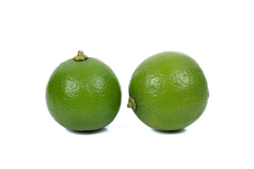 Two Limes on a white background