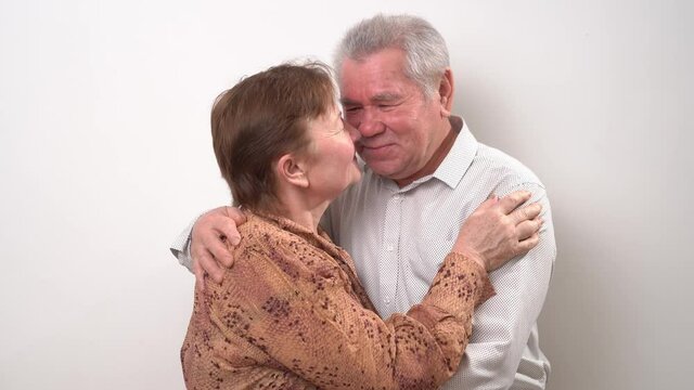 elderly couple. strong family, long marriage, relationship. wedding anniversary.