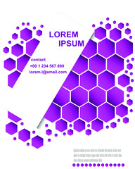 Brochure template, flyer design or depliant cover for business presentation and magazine covers.