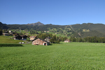 Obraz premium Alpine landscape, Jungfrau massif, in the heart of Switzerland