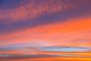 Naklejka na ściany i meble Beautiful sunset twilight sky with clouds