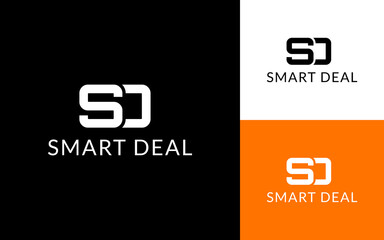 S and D letter initial monogram logo design