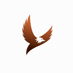 Eagle logo with simple concept