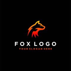 Fox logo with letter F concept