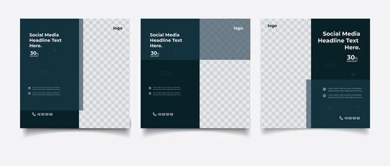 Editable Post Template Social Media Banners for Digital Marketing