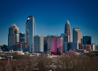 Fototapeta na wymiar Charlotte is the most populous city in the U.S. state of North Carolina and home to the 2020 Republican National Convention.