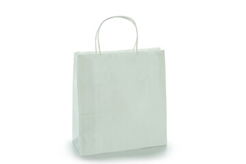 Blank paper bag isolated on white background