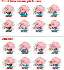 同じもの探しクイズ, 豚