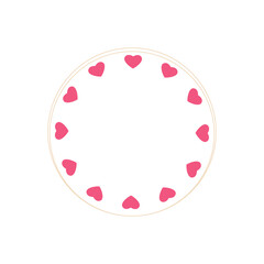 heart, love icon round shape. Vector illustration white background.