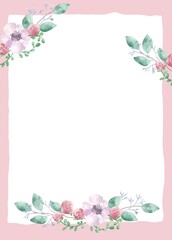 優しいタッチのお花のメッセージカード