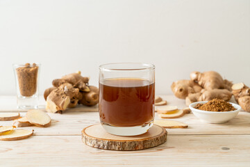 hot and sweet ginger juice glass