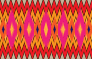 Seamless embroidery pattern Line up. Patchwork ornament. EP9.