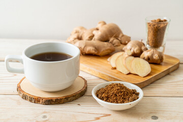 hot and sweet ginger juice glass