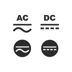 ac-dc current symbol icon vector illustration design template