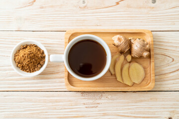 hot and sweet ginger juice glass