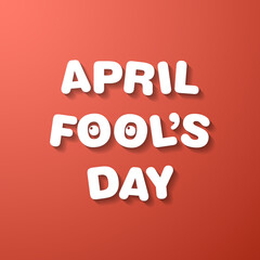 April fool's day celebration greeting card design.