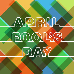 April fool's day celebration greeting card design.