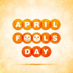 April fool's day celebration greeting card design.