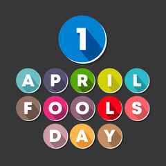 April fool's day celebration greeting card design.