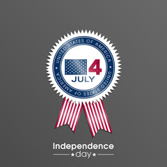 Illustration of Independence day of United states of America,4 July.
