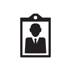 Employee profile card icon - identity id card icon