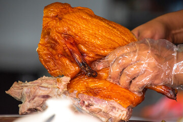 Roast duck and smoked.