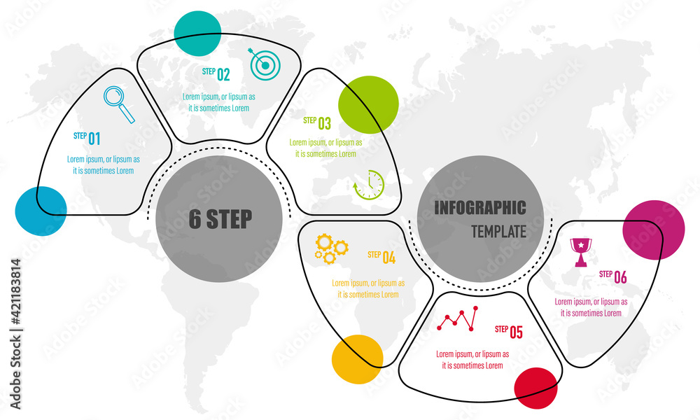 Poster infographics design vector and business icons with 8 options for presentation and web site, project 