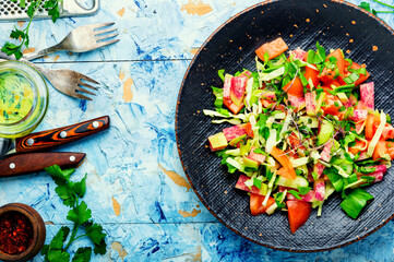 Healthy vegetarian salad,spring food