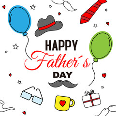 Father's day background. Men's accessories. Isolated vector