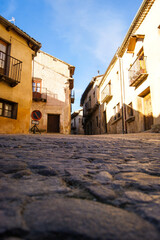 Low angle view of a village in south Spain.