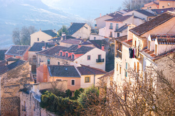 Frontal view of a little village in south Spain.