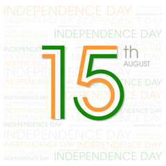 Illustration of Indian Independence day,15 August.