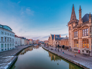 Fototapeta na wymiar La belle ville de Gand en Belgique