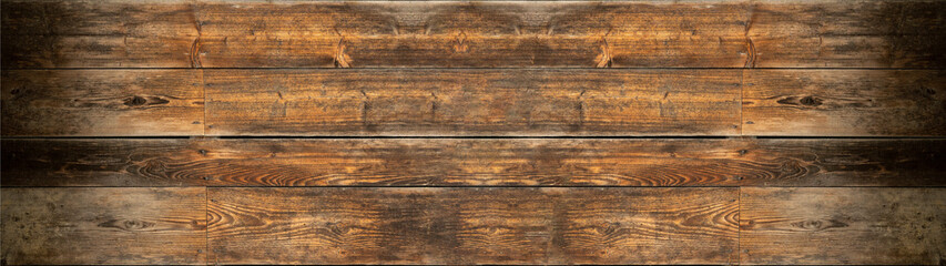 old brown rustic dark grunge wooden boards texture - wood wall background banner panorama