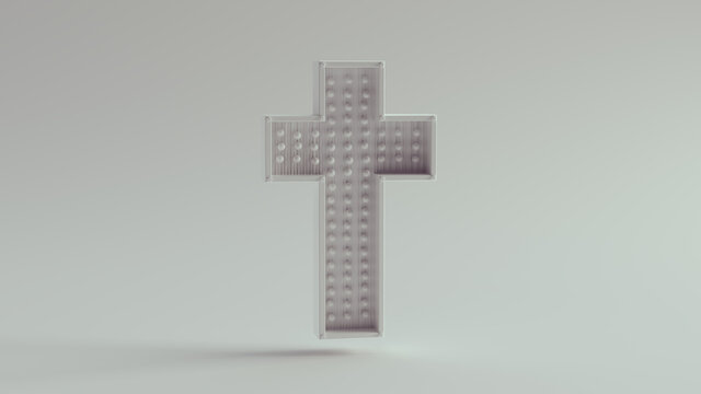White Cross 3d illustration render 