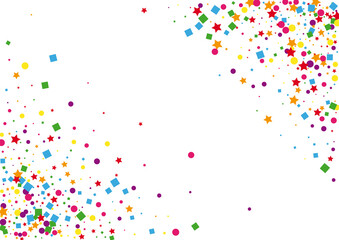 Orange Element Confetti Decoration. Prize Dot Background. Frame Circle Illustration. Pink Paper Star.